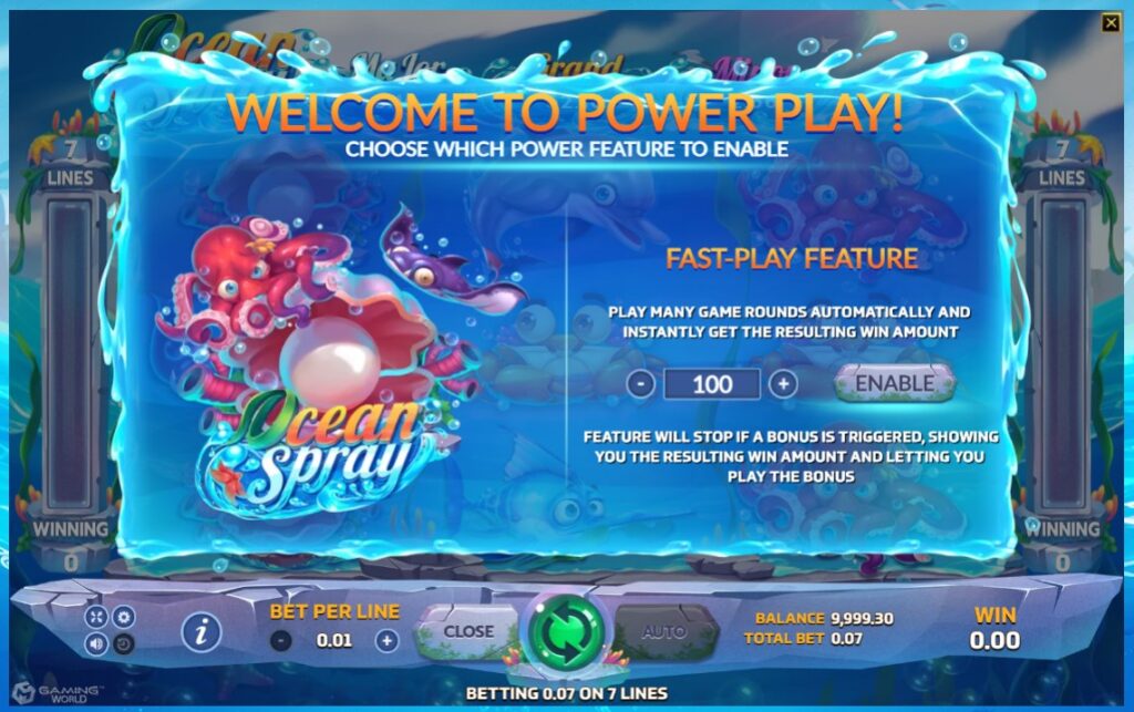 อัตราการจ่ายเงินในเกม Superslot Ocean Spray เป็นอย่างไร
